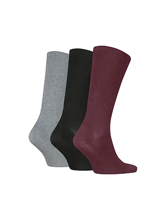 PUMA | Calzini da uomo casual RIB Logo Crew, confezione da 3 | dunkelrot